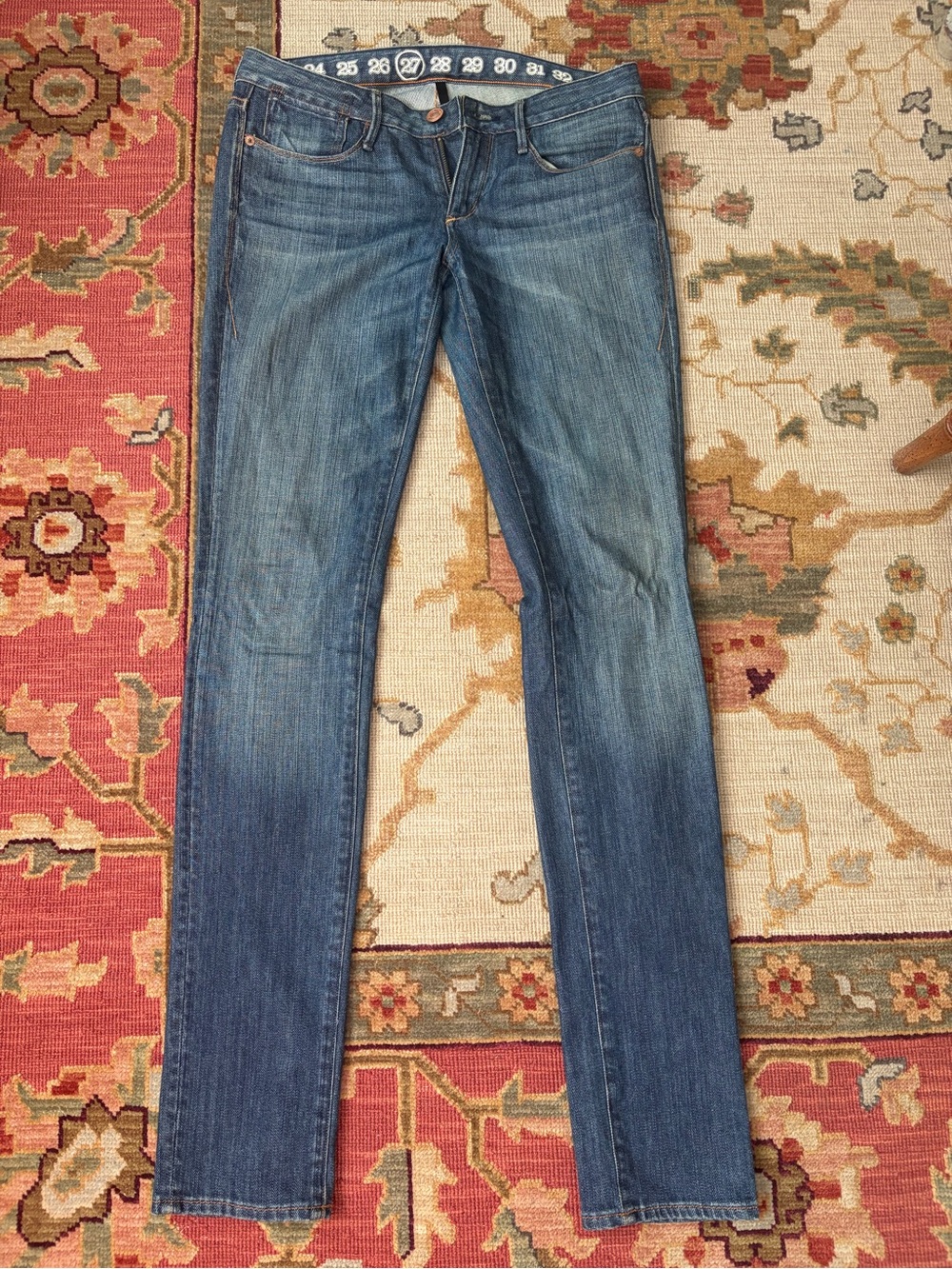 Earnest Sewn Harlan 301 Straight Leg Jeans Size 27 Medium Wash